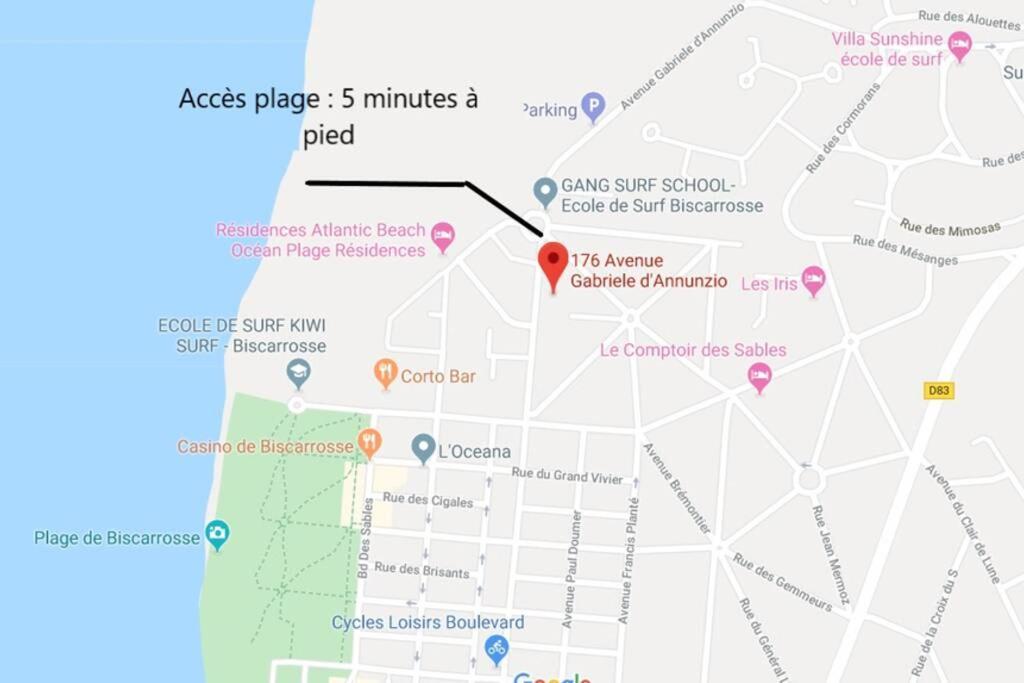 Maison 4 à 5 personnes au pied des plages Biscarrosse Exterior foto